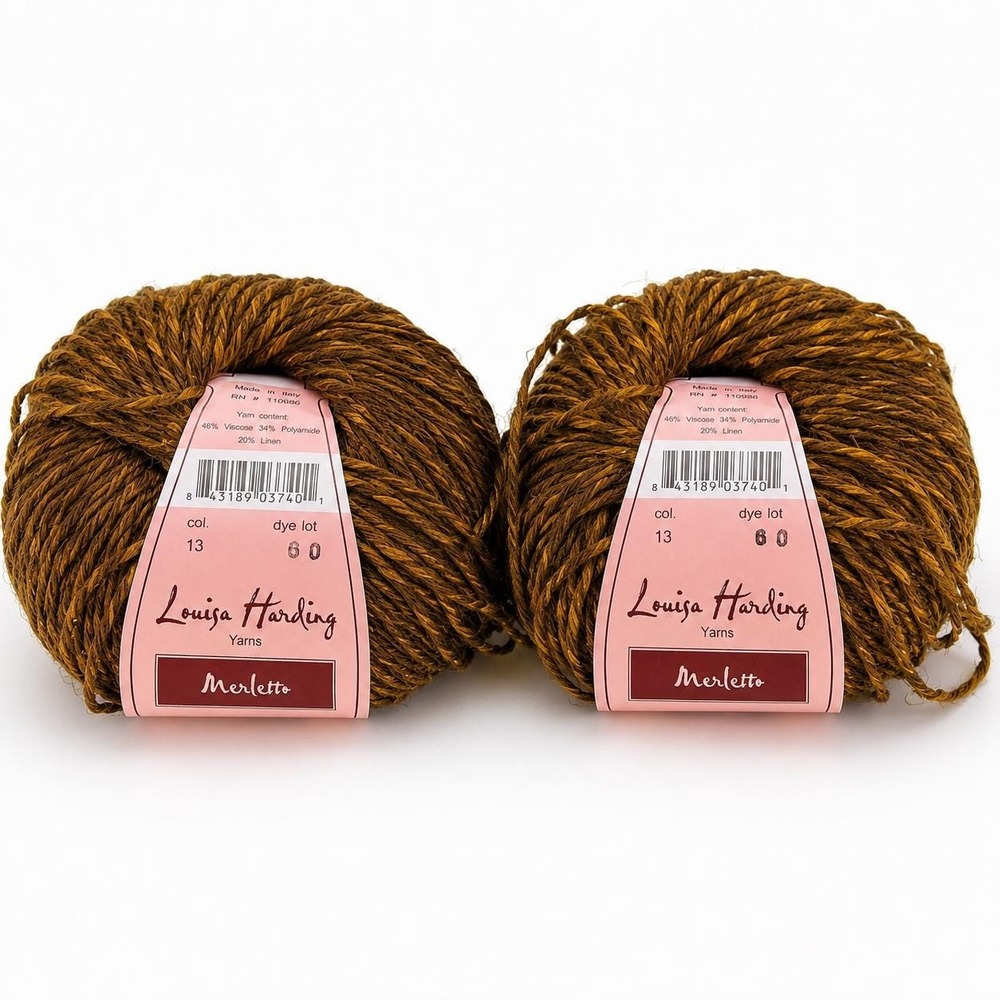 Louisa Harding Merletto Yarn Lot 2 Color 13 Dye Lot 60 Discontinued‎ Italy